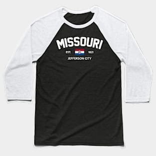 Missouri Collegiate Preppy Baseball T-Shirt